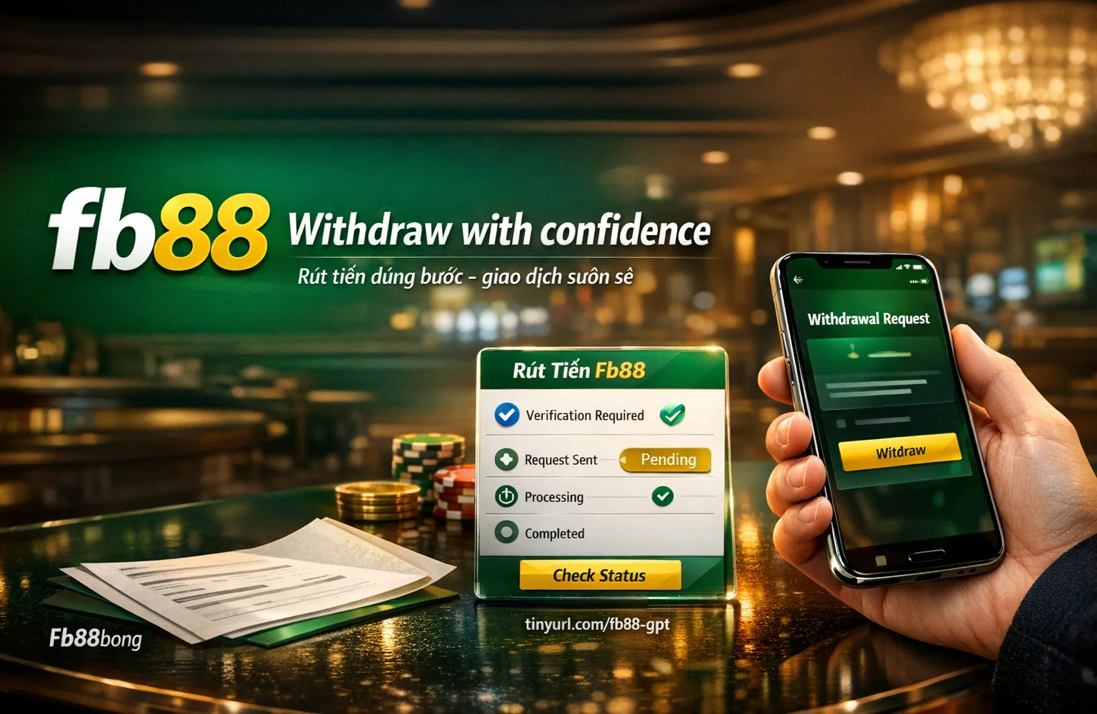 quy trình rút tiền Fb88 điều kiện xác minh và phương thức thanh toán